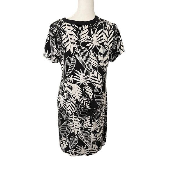 Set of 2 Old Navy Womens Large T-Shirt Dress Teal Printed Short Sleeve Basic - Picture 12 of 14